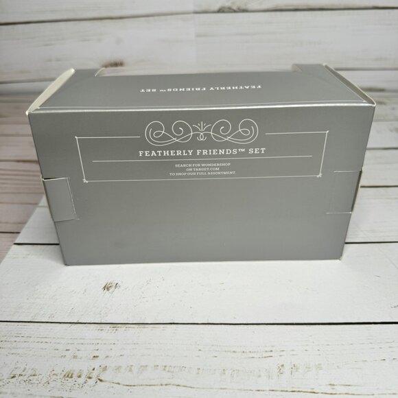 3pc Featherly Friends Mini Fabric Christmas Bird Figurine Wondershop Natural - Picture 12 of 12